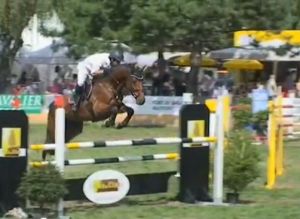 Alvatore RV (Salvatore x Baloubet du rouet) jumping international CSI** 1.40m with amazon Cornelia Notz.
